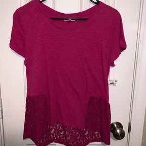 Gorgeous Pink Shirt with lace detail